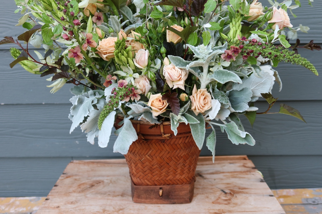 A Cottage Garden inspired Basket of Blooms SlowFlowers Journal