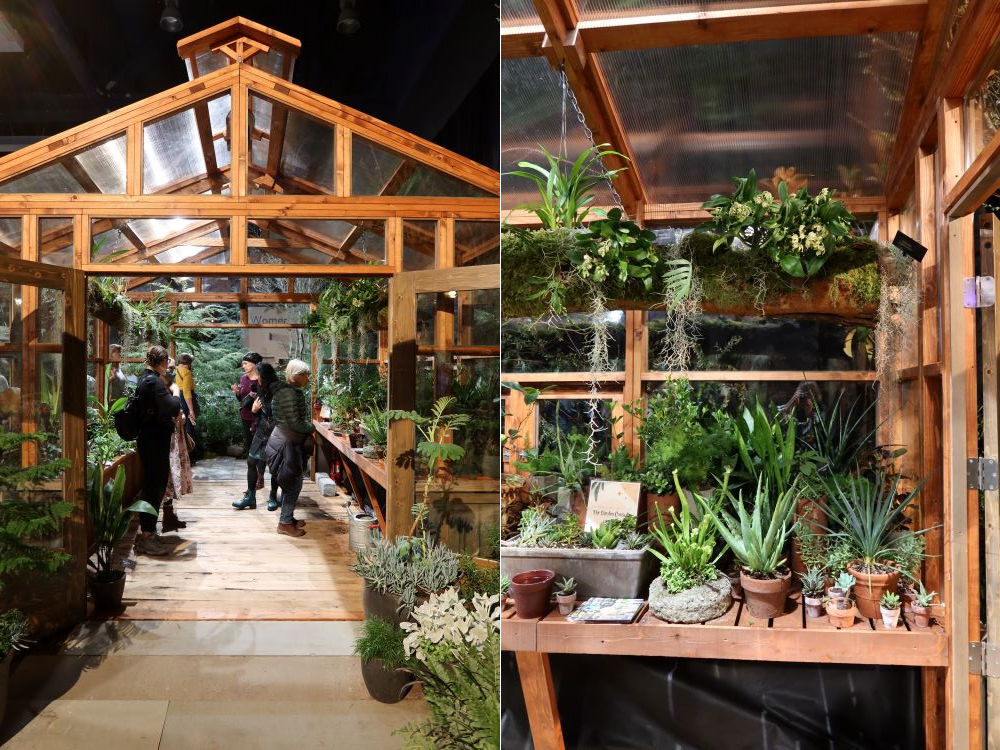 Outside and inside this beautiful greenhouse
